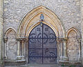 Seitliche Blendbögen an einem Portal (St. Helen, Abingdon)
