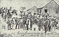 Líderes da primeira Revolta dos Colonos concentrados na Avenida Júlio de Castilhos em 1891.