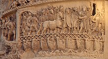 Roman Pontoon Bridge, Column of Marcus Aurelius, Rome, Italy.jpg