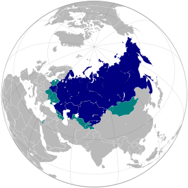      Страны, в которых русский язык — один из официальных      Страны, где русский язык не является официальным, но распространён