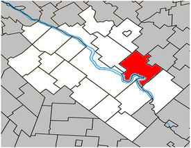 Location within Drummond Regional County Municipality.