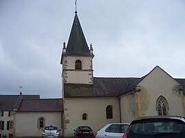 The church in Saint-Aubin-en-Charollais