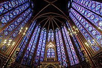 Interior de la Sainte Chapelle de París.