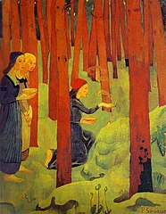 L'Incantation ou Le Bois Sacré (1914), huile sur toile, 72 x 91.5 cm, musée des beaux-arts de Quimper.