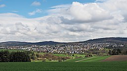 Vy över Taunusstein, Bleidenstadt och Hahn.