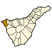 Localisation de Buenavista del Norte dans l'île de Tenerife.