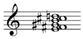 A thirteenth chord "collapsed" into one octave results in a dissonant, seemingly secundal[7] tone cluster. Playⓘ