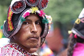 Danzante de Pujllay en el Carnaval de Oruro de 2010