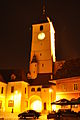 Turnul Sfatului văzut din Piața Mică (noaptea)