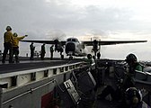 US Navy 050105-N-1229B-181 A C-2A Greyhound, assigned to the Providers of Fleet Logistics Support Squadron Three Zero (VRC-30).jpg