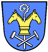 Doppelspringer im Wappen des Landkreises Weilheim in Oberbayern (1939–1973)