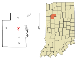 Location of Reynolds in the state of Indiana