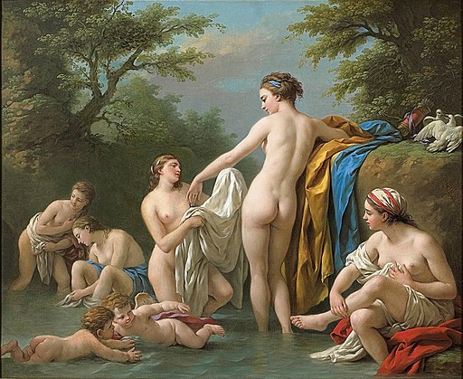 'Venus and Nymphs Bathing', a painting by French artist Louis Jean-Francois Lagrenee