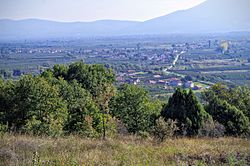 Panoramic view of the village Volkoderi (second on the image)