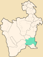 Lage des Municipio Tupiza im Departamento Potosí