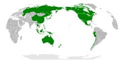 APEC member countries shown in green