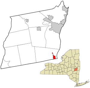 Location in Albany County and the state of New York.