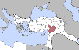 Location of Aleppo Vilayet