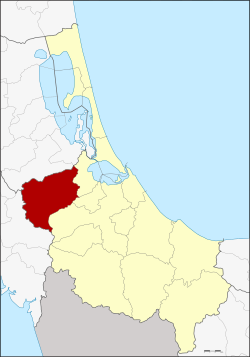 Localização do Distrito de Rattaphumn a província de Songkhla