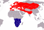 Apus apus – Verbreitung