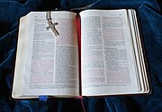The Bible contains the Holy Scriptures of the Christian faith