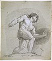 Marte, 1764, dibujo preparatorio de Francisco Bayeu para El Olimpo: batalla con los gigantes.