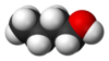 Spacefill model of n-butanol