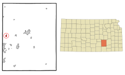 Location of Benton, Kansas