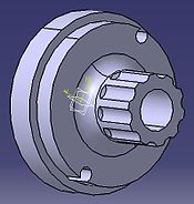 Pieza desarrollada en CAD