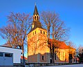 Kirche (mit Ausstattung), Kirchhofseinfriedung, ein Grabmal und Denkmal für die Gefallenen des Ersten Weltkrieges (Einzeldenkmale zu ID-Nr. 09305742)