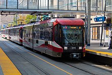 The CTrain is a light rail system operated by Calgary Transit. Calgary Transit Siemens S200.jpg