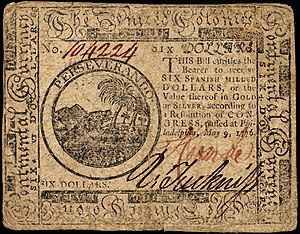 Continental Currency $6 banknote obverse (May 9, 1776).jpg