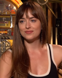 Dakota Johnson during an interview in 2018