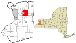 Erie County New York incorporated and unincorporated areas Lancaster highlighted.svg