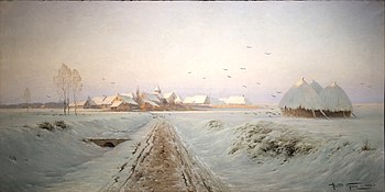 Soir d'hiver, Bertricourt, environs de Reims de Armand Guéry - Musée des Beaux-Arts de Reims.