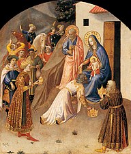 Fra Angelico: Klanění tří králů, Florencie 1423–1424