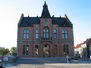 Frasnes-lez-Anvaing (Belgium), the town hall.
