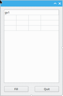 Gambas form with gridview and two buttons