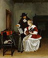 Gerard ter Borch, La Leçon de musique, vers 1668, 67,7 × 54,9 cm, The J. Paul Getty Museum