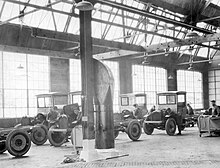 Final stage of truck assembly at Graham Brothers Truck Plant in Evansville, 1920 Graham Brothers Truck Plant, Evansville, Indiana.jpg