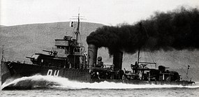 Hr. Ms. Piet Hein, který byl potopen během bitvy japonskými torpédoborci. Zde na předválečné fotografii.