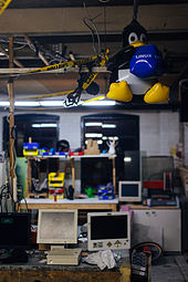 Many hackerspaces support the free software movement. Hackerspace Software and Hardware.jpg