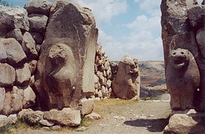 The Lion Gate at Hattusa, Turkey. This was one...