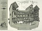 Rekonstruktion av den ursprungliga Globe Theatre av C.M. Hodge.