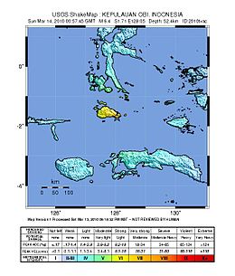 Peta getaran gempa