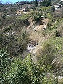Éboulements dans la vallée du Borrigo à Menton en 2014.