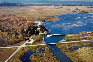 Leech Lake mit Staudamm