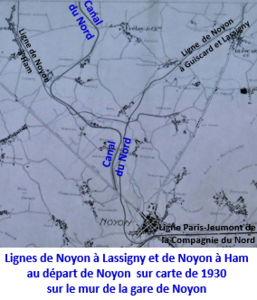 Lignes Noyon-Lassigny et Noyon-Ham au départ de Noyon