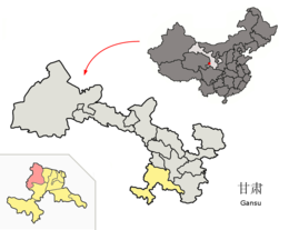Contea di Xiahe – Mappa