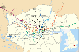 Peta rangkaian London Underground